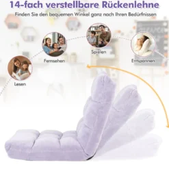 Bodenstuhl Faltbares Lazy Sofa Faul Tatami Bodenkissen Schwarz Grau Kaffeebraun Rosa Blau Lila