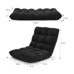 Bodenstuhl Faltbares Lazy Sofa Faul Tatami Bodenkissen Schwarz Grau Kaffeebraun Rosa Blau Lila