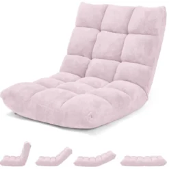 Bodenstuhl Faltbares Lazy Sofa Faul Tatami Bodenkissen Schwarz Grau Kaffeebraun Rosa Blau Lila