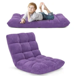 Bodenstuhl Faltbares Lazy Sofa Faul Tatami Bodenkissen Schwarz Grau Kaffeebraun Rosa Blau Lila