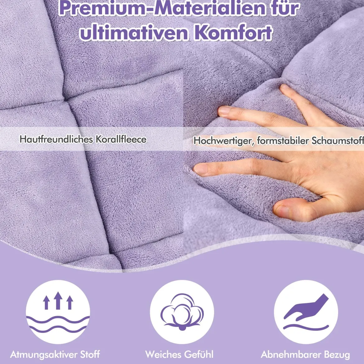 Bodenstuhl Faltbares Lazy Sofa Faul Tatami Bodenkissen Schwarz Grau Kaffeebraun Rosa Blau Lila