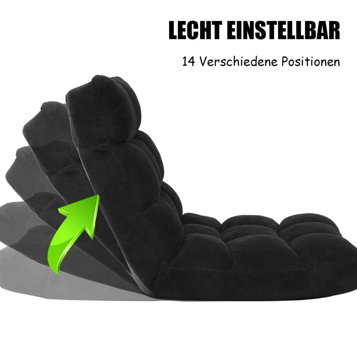 Bodenstuhl Faltbares Lazy Sofa Faul Tatami Bodenkissen Schwarz Grau Kaffeebraun Rosa Blau Lila