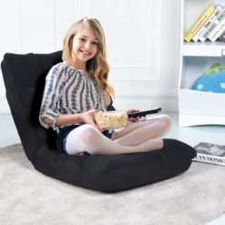 Bodenstuhl Faltbares Lazy Sofa Faul Tatami Bodenkissen Schwarz Grau Kaffeebraun Rosa Blau Lila