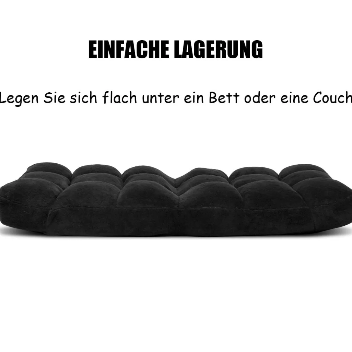 Bodenstuhl Faltbares Lazy Sofa Faul Tatami Bodenkissen Schwarz Grau Kaffeebraun Rosa Blau Lila