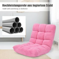 Bodenstuhl Faltbares Lazy Sofa Faul Tatami Bodenkissen Schwarz Grau Kaffeebraun Rosa Blau Lila