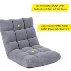Bodenstuhl Faltbares Lazy Sofa Faul Tatami Bodenkissen Schwarz Grau Kaffeebraun Rosa Blau Lila