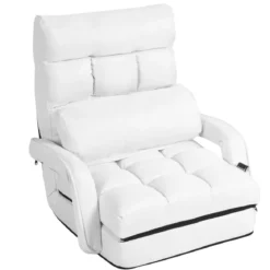 Bodenstuhl mit Schlaffunktion & Verstellbarer Rückenlehne Gepolstertes Bodensofa Klappsofa
