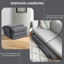 Bodenstuhl mit Schlaffunktion & Verstellbarer Rückenlehne Gepolstertes Bodensofa Klappsofa