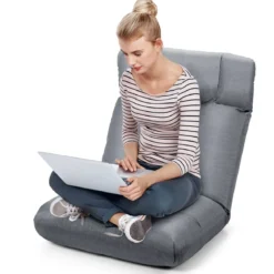 Bodenstuhl Tatami Schlafsessel Bodensessel Relaxsessel Sofastuhl Liegenfunktion Grau