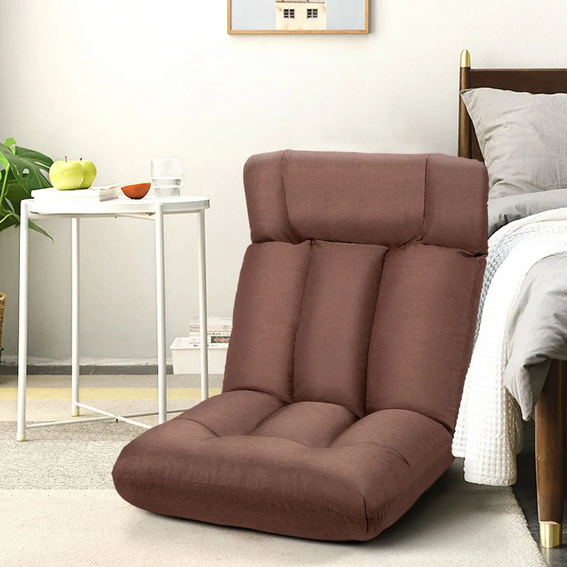 Bodenstuhl Tatami Schlafsessel Bodensessel Relaxsessel Sofastuhl Liegenfunktion Braun