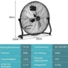Bodenventilator φ51cm Windmaschine 160W mit 3 Geschwindigkeitsstufen Boden Ventilator im Chrom Design 145° einstellbarer Neigungswinkel