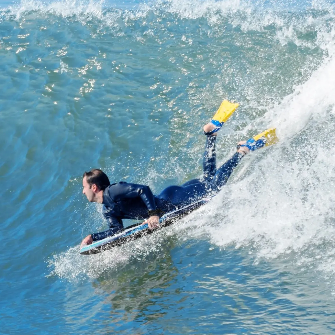 Bodyboard für Kinder Surfbrett mit EPS-Kern XPE-Deck HDPE-Unterseite & Handgelenkschlaufe 104cm
