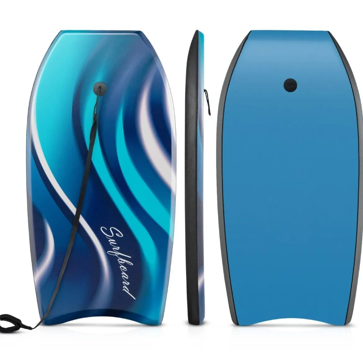 Bodyboard für Kinder Surfbrett mit EPS-Kern XPE-Deck HDPE-Unterseite & Handgelenkschlaufe 104cm