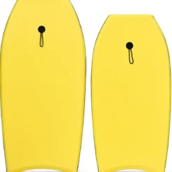 Bodyboard leichtgewichtig Schwimmbrett mit EPS-Kern & XPE Oberfläche für Kinder & Erwachsene 106cm Gelb