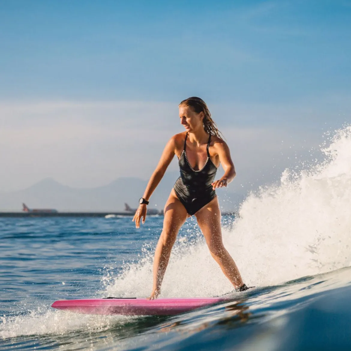 Bodyboard leichtgewichtig Schwimmbrett mit EPS-Kern & XPE Oberfläche für den Strand für Kinder & Erwachsene 94cm/106cm Rosa