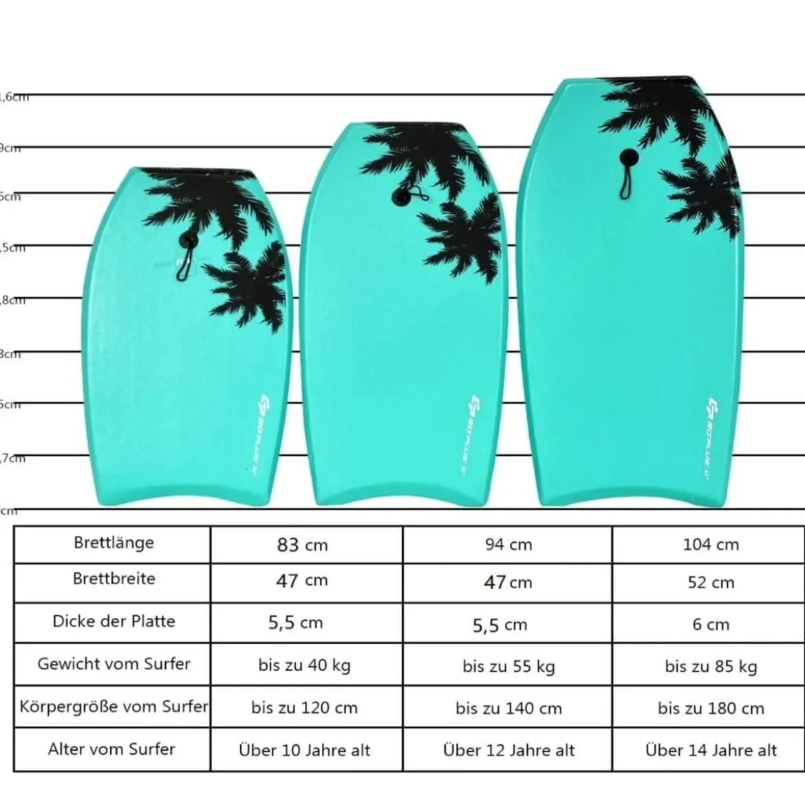 Bodyboard Schwimmbrett Schwimmboard Surfbrett Kinder 83 x 47 x 5,5 cm Grün