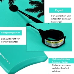 Bodyboard Surfboard Sup-Board Schwimmbrett Schwimmboard 94 x 47 x 5,5 cm Grün