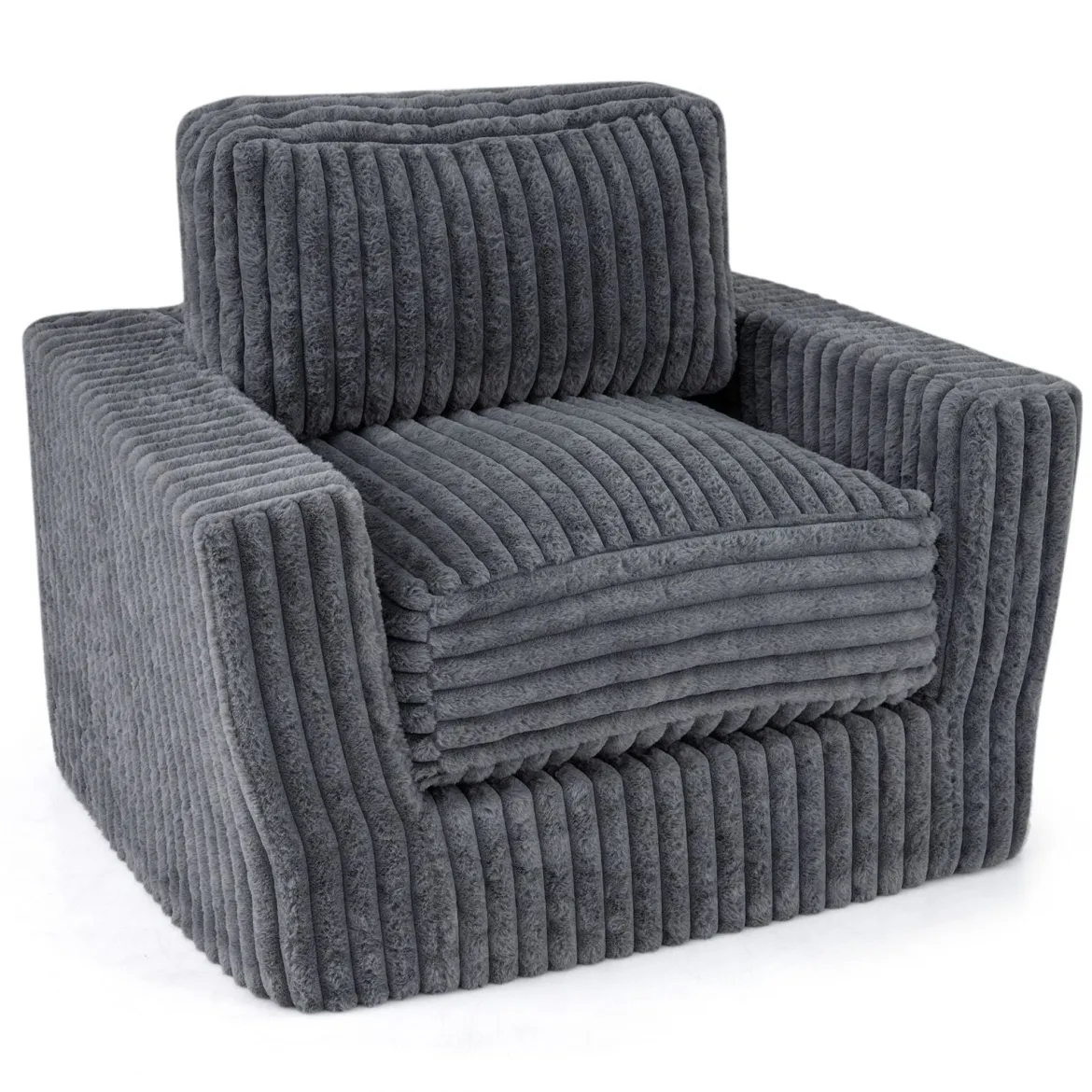 Boneless Einzelsofa aus Cord & Schaumstoff Einzelsessel mit Abnehmbarem Bezug & Rutschfester Unterseite