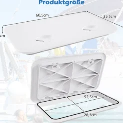 BootslukeInspektionsluke mit 180° Öffnungswinkel & Scharnier & Rutschfester Oberfläche