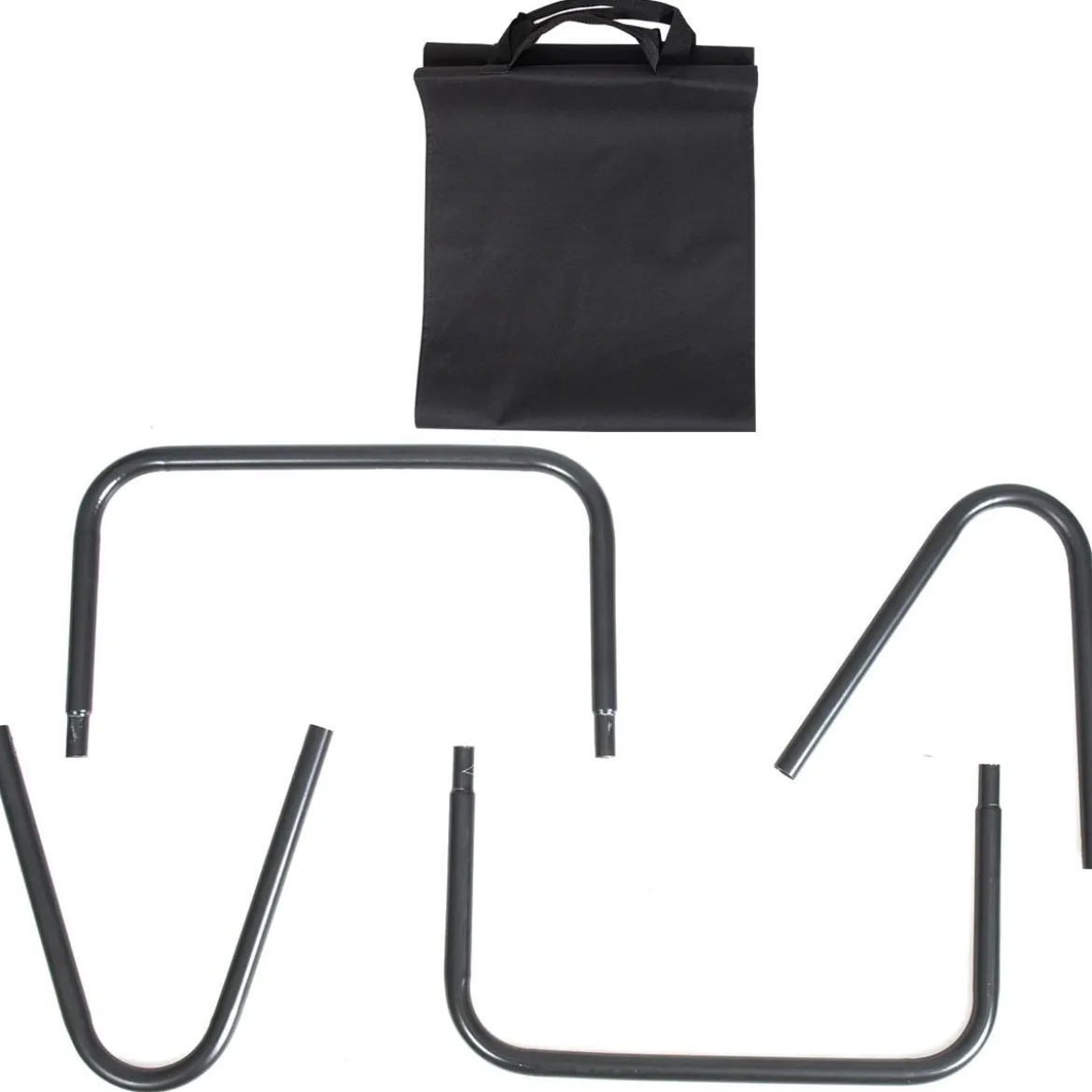 Brennholzregal mit Segeltuch-Tragetasche Kaminholzhalter mit Robustem Metallrahmen Schwarz
