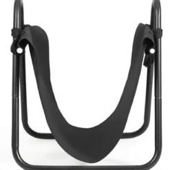 Brennholzregal mit Segeltuch-Tragetasche Kaminholzhalter mit Robustem Metallrahmen Schwarz