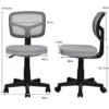 Bürostuhl höhenverstellbarer Computerstuhl 360° drehbar 50 x 50 x 79-91 cm Grau