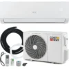 9000 BTU (2,6 kW) Mini Split Klimaanlage A++ Energieeffizientes Klimagerät mit Wärmepumpensystem für Räume bis zu 42㎡ Weiß