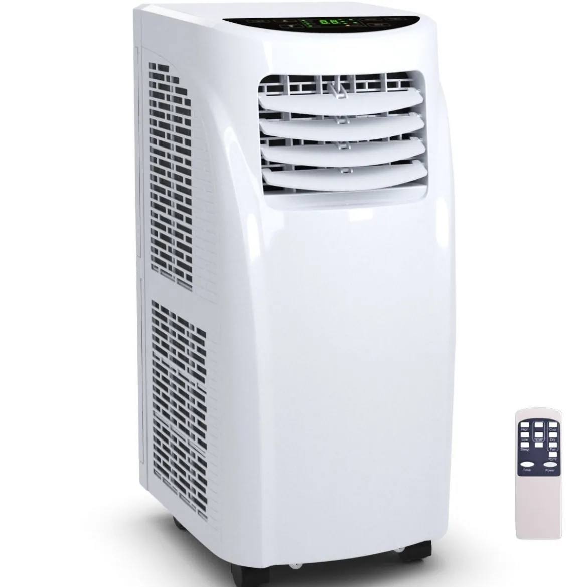 7000 BTU Tragbare Klimaanlage mit Fernbedienung Kühlmodus mobile Klimaanlage 32 x 36 x 62,5 cm Weiß