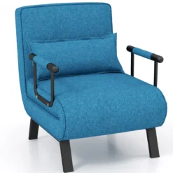 Cabrio-Schlafsofa Klappsessel Schlafcouch Sofabett 5-Positionen-Liegestuhl Hellgrau/Schwarz/Blau/Dunkelgrau/Kaffee