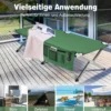 Campingbett Feldbett klappbares Campingbett Einzelbett Faltbett mit Seitentasche 190 x 73 x 42cm Grün