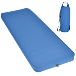 Camping Isomatte Schlafmatte inklusive Tragetasche 10 cm Dick Blau