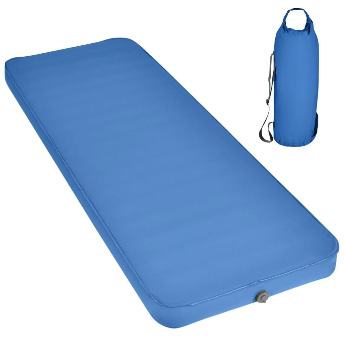 Camping Isomatte Schlafmatte inklusive Tragetasche 10 cm Dick Blau