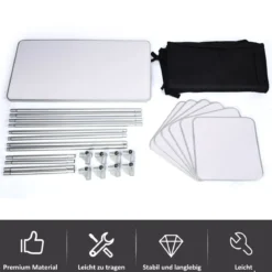Campingküche 6 Fächer & 1 Bretter Reiseküche Faltschrank Outdoor Camping Kochtisch Alu mit Tragetasche