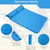 Campingmatte mit Kissen 2 Personen Selbstaufblasende Campingmatte Camping Schlafmatte 187x131x4cm Blau