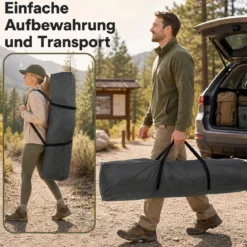 Campingzelt für 10 Personen Familienzelt mit Belüftung Regenschutz & Tragetasche 399 x 267 x 201 cm Khaki