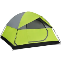 Campingzelt mit wasserabweisendem Oxford-Stoff Doppelschicht 212 x 152 x 122 cm Grün