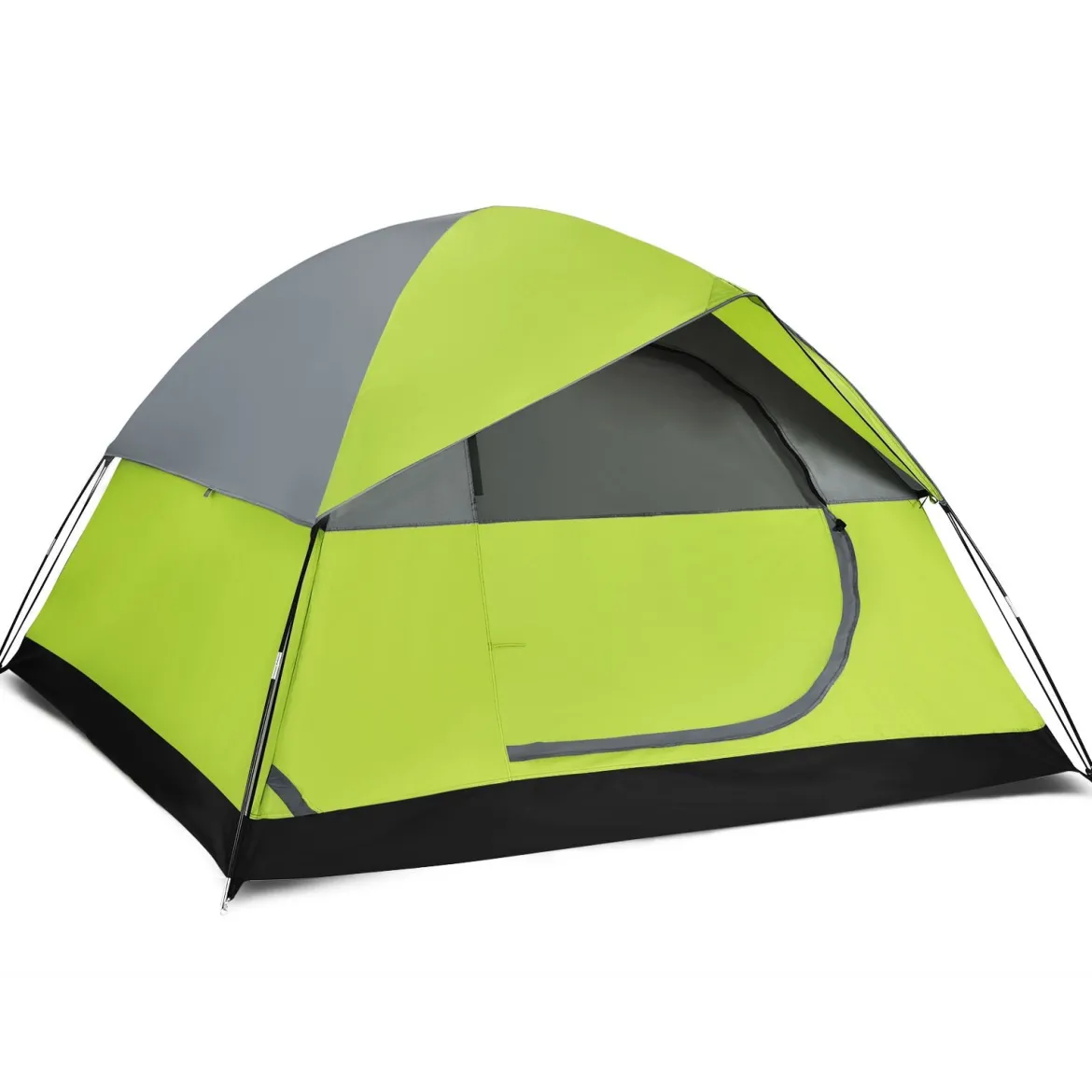 Campingzelt mit wasserabweisendem Oxford-Stoff Doppelschicht 212 x 152 x 122 cm Grün