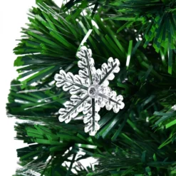 Christbaum LED 90/120/150/180 cm Künstlicher Weihnachtsbaum mit Glasfaser-Farbwechsler Grün