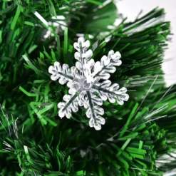 Christbaum LED 90/120/150/180 cm Künstlicher Weihnachtsbaum mit Glasfaser-Farbwechsler Grün