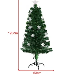 Christbaum LED 90/120/150/180 cm Künstlicher Weihnachtsbaum mit Glasfaser-Farbwechsler Grün