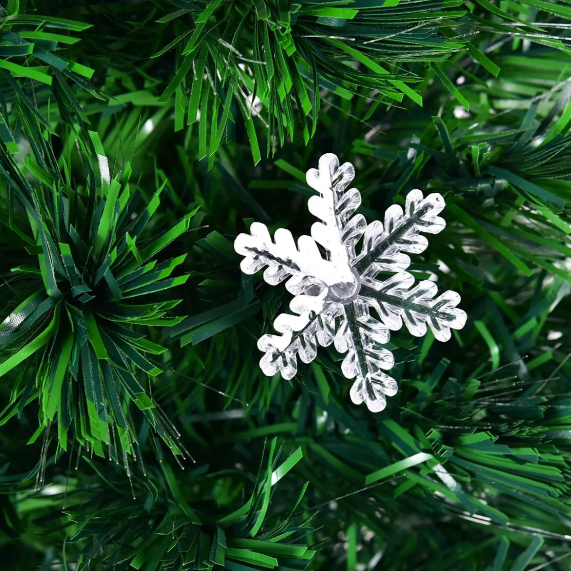 Christbaum LED 90/120/150/180 cm Künstlicher Weihnachtsbaum mit Glasfaser-Farbwechsler Grün
