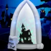 210 cm Aufblasbarer Halloween-Grabstein Aufblasbare Hofdekoration mitGebläse