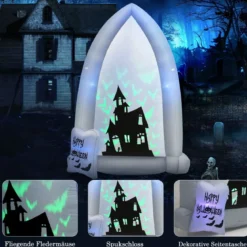 210 cm Aufblasbarer Halloween-Grabstein Aufblasbare Hofdekoration mitGebläse
