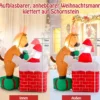 155 cm Aufblasbare Weihnachten Deko Höhenverstellbar LED Weihnachtsmann & Rentier