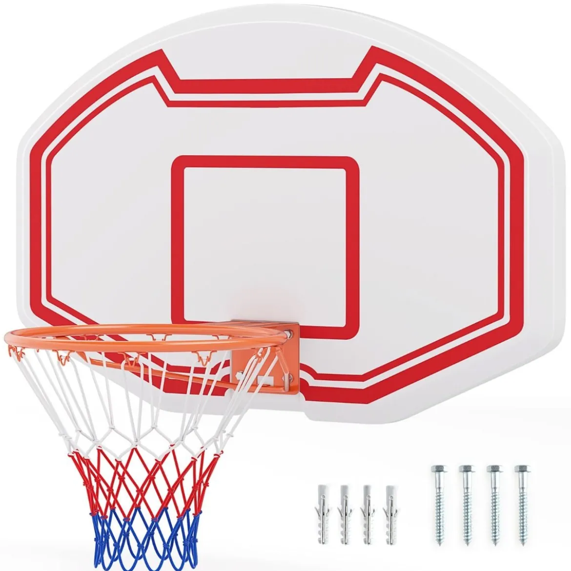 Ø45cm Basketballkorb Indoor Mini Basketball Korb mit Rückwand & Netz