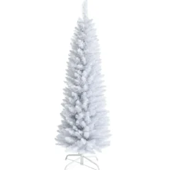 150 cm Bleistift künstlicher Weihnachtsbaum unbeleuchteter lebensechter Tannenbaum Weiß
