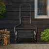 68 cm Breiter Kompoststreuer mit Verbesserten Seitlichen Riegeln & U-förmigem Griff Schwarz
