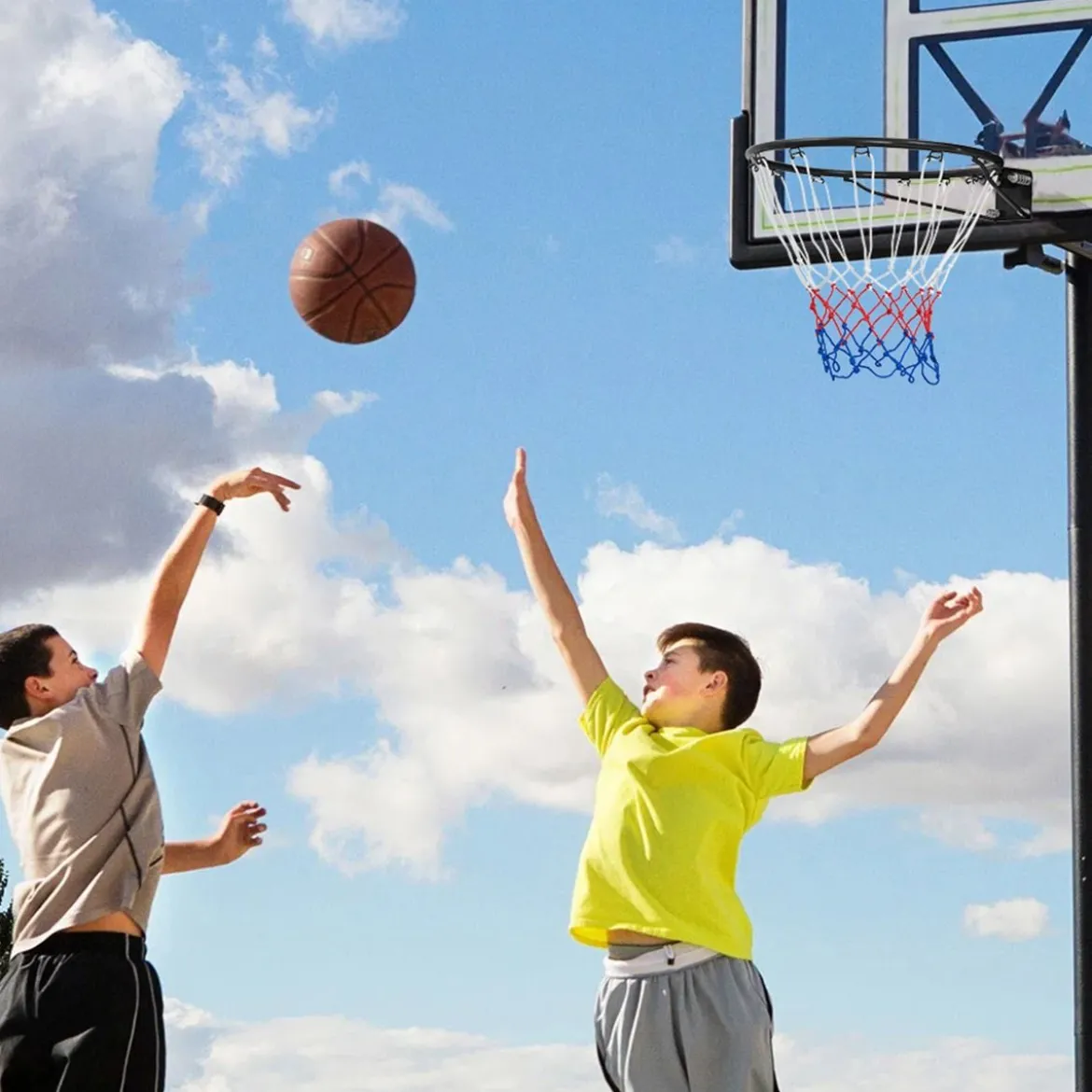 Ø45cm/37cm Basketballkorb mit Ring & Netz für Tür & Wandmontage Indoor Mini Basketball Korb