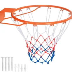 Ø45cm/37cm Basketballkorb mit Ring & Netz für Tür & Wandmontage Indoor Mini Basketball Korb