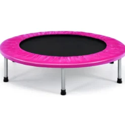 Ø 97 cm faltbares Trampolin Mini-Falttrampolin für Kinder tragbar Rosa